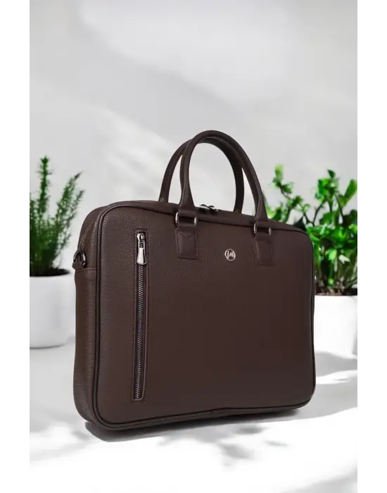 Lüx Unisex Kahverengi Laptop & Evrak Çantası 13-14.6 inç