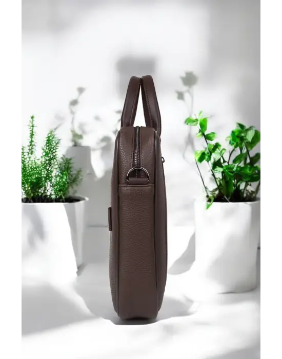 Lüx Unisex Kahverengi Laptop & Evrak Çantası 13-14.6 inç