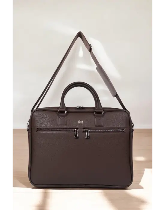 Lüx Unisex Kahverengi Laptop & Evrak Çantası 13-14.6 inç