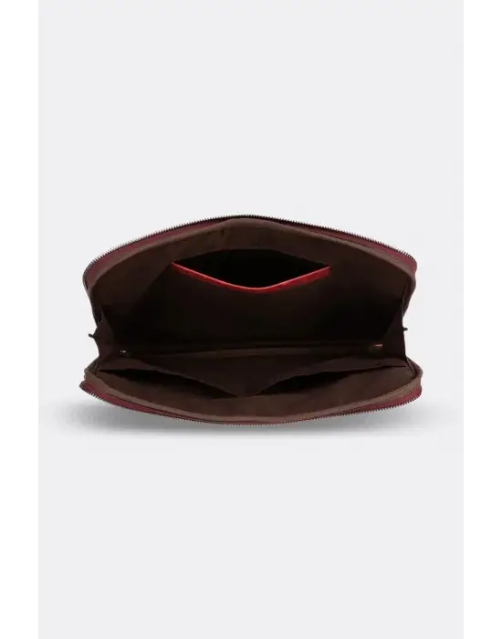 Macbook Air Pro 13 & 13.3 İnç Hakiki Deri Kırmızı Laptop Kılıfı