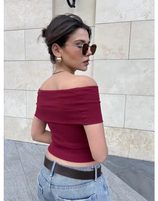 Madonna Yaka Sıfır Kol Bluz