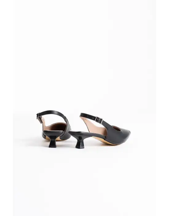 Maried Siyah Cilt Kadın Ayakkabı