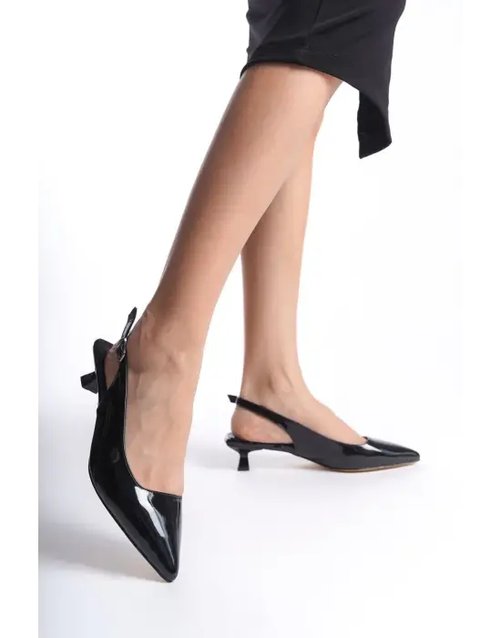 Maried Siyah Rugan Kadın Ayakkabı