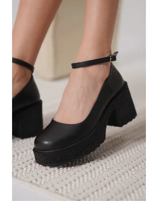 Marla Kadın Siyah Bilekten Baretli Günlük Ayakkabı