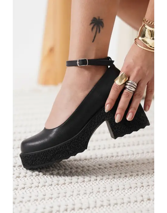 Marla Kadın Siyah Bilekten Baretli Günlük Ayakkabı