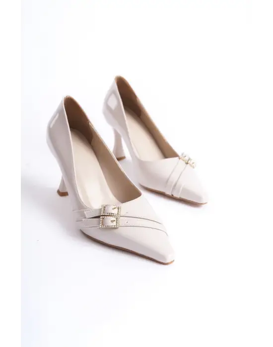 Maya Kadın BejRugan Topuklu Ayakkabı