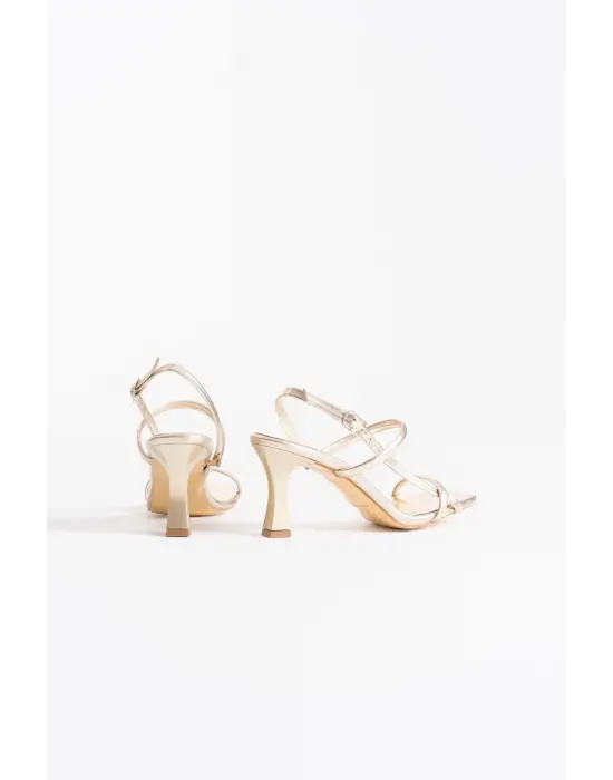 Monya Kadın Altın Topuklu Sandalet