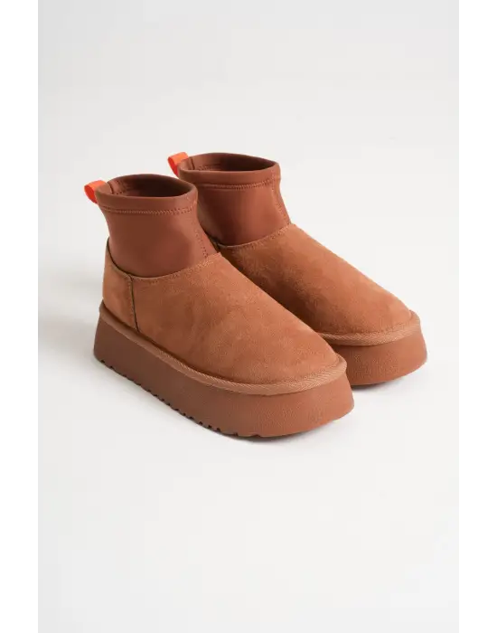 Nadia Kadın Taba Kışlık İçi Kürklü Kalın Taban Bot