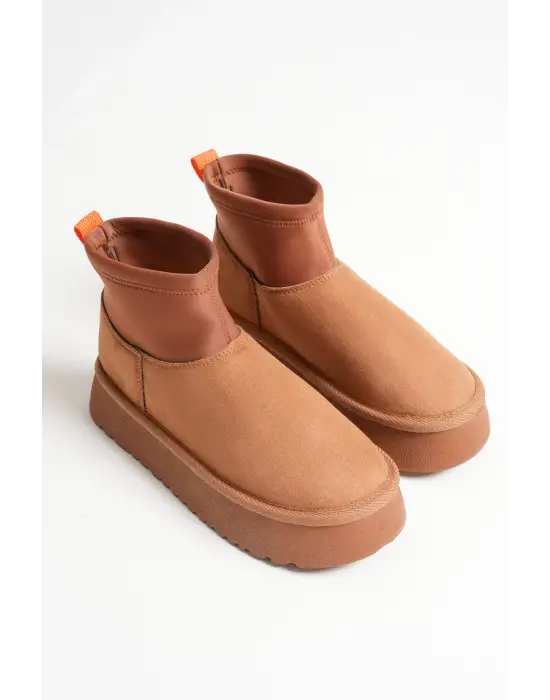 Nadia Kadın Taba Kışlık İçi Kürklü Kalın Taban Bot