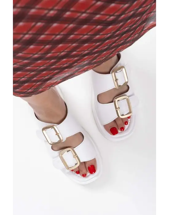 Nare Beyaz Cilt Terlik