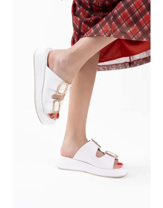 Nare Beyaz Cilt Terlik