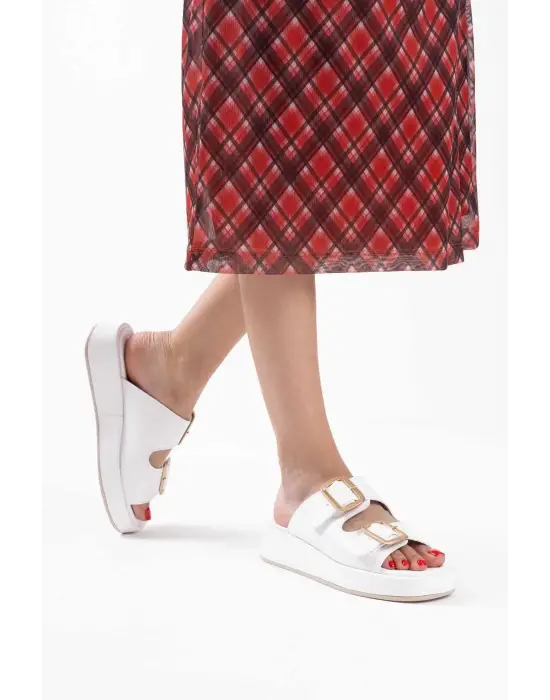 Nare Beyaz Cilt Terlik