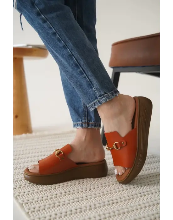 Kiremit Hakiki Deri Terlik TR31MY62F