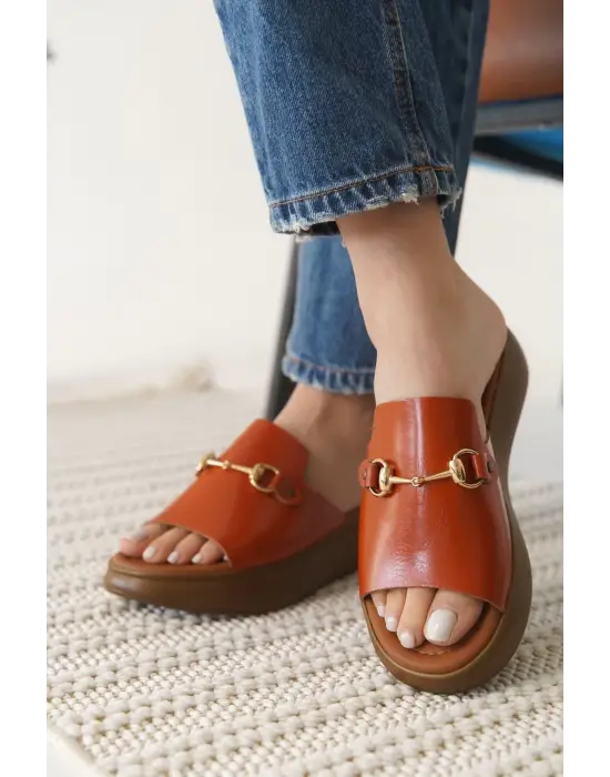 Kiremit Hakiki Deri Terlik TR31MY62F