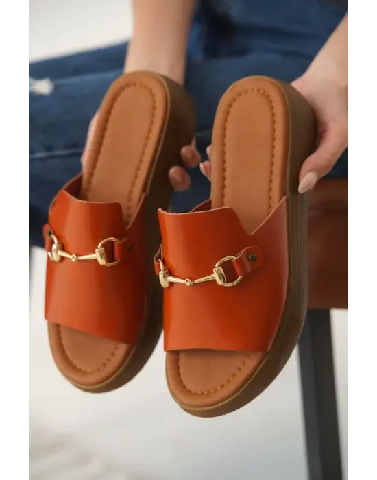 Kiremit Hakiki Deri Terlik TR31MY62F