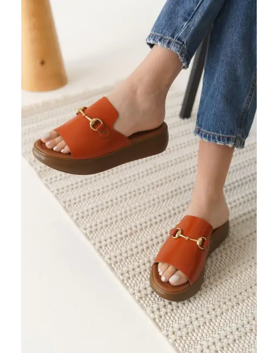 Kiremit Hakiki Deri Terlik TR31MY62F