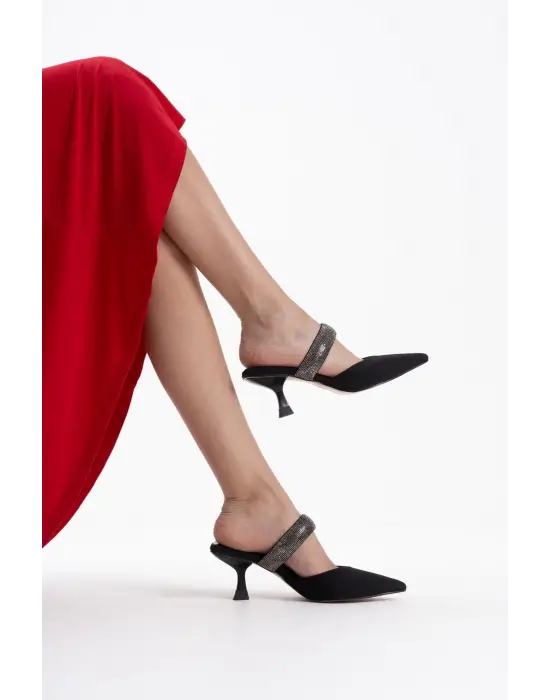 Nina Topuklu Siyah Kadın Terlik