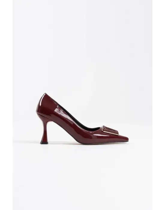 Nora Kadın Bordo Rugan Ayakkabı