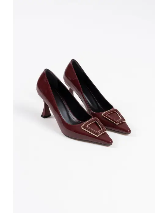 Nora Kadın Bordo Rugan Ayakkabı