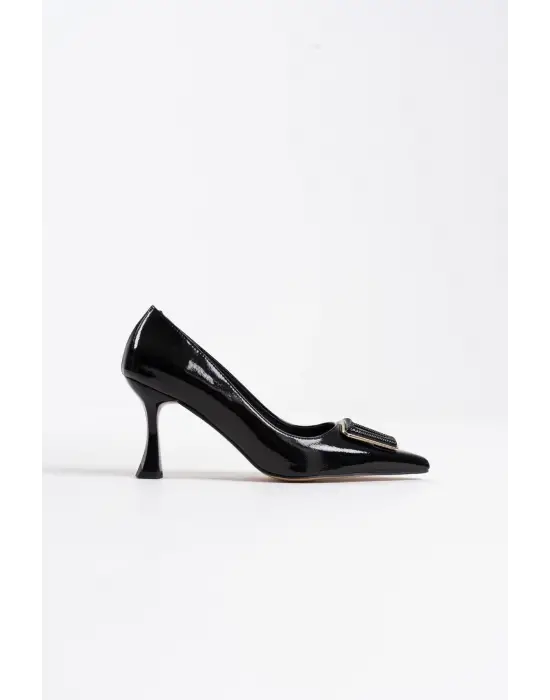 Nora Kadın Siyah Rugan Ayakkabı