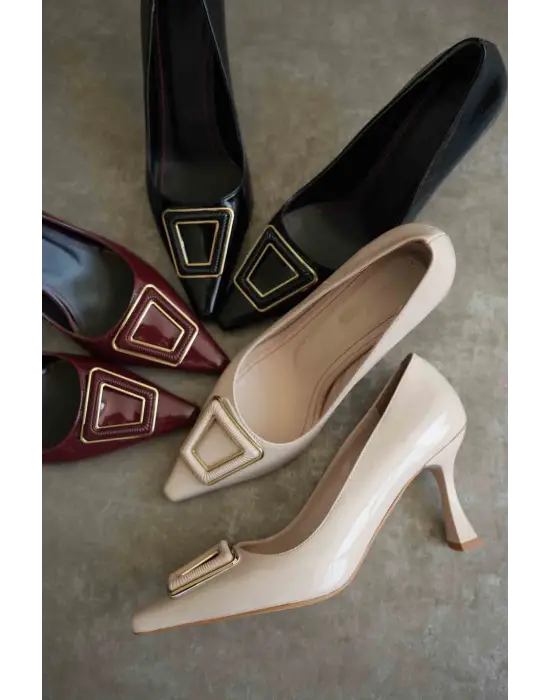 Nora Kadın Siyah Rugan Ayakkabı