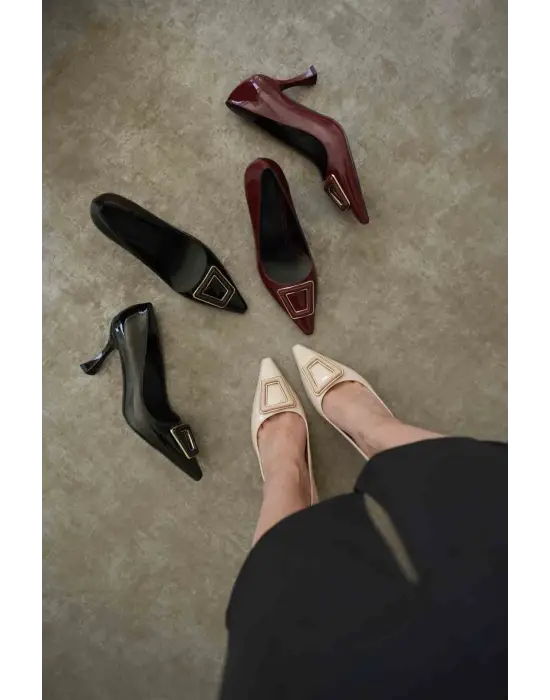 Nora Kadın Siyah Rugan Ayakkabı