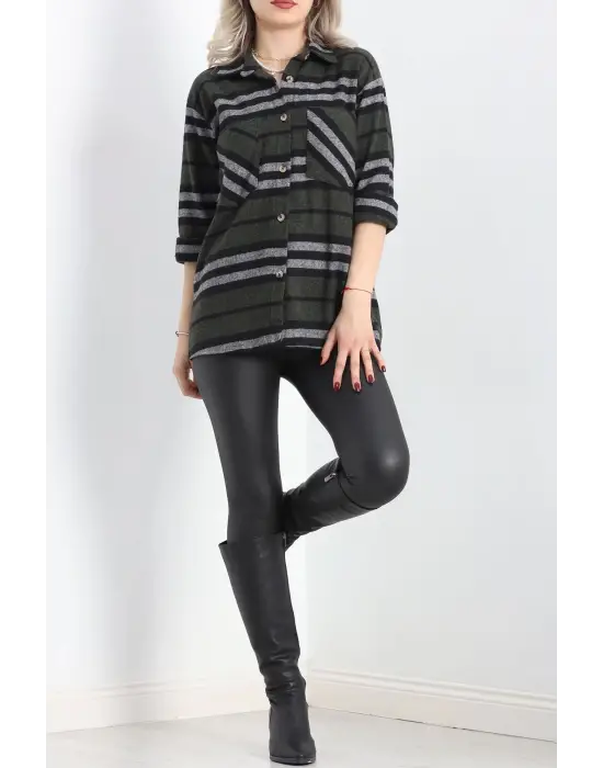 Oduncu Gömlek Haki Siyah