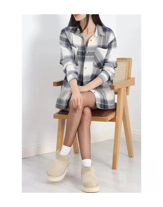 Oduncu Gömlek Siyah Krem Laci Cepli S1874