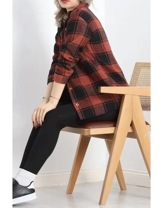 Oduncu Gömlek Siyak Kremit Ekoseli