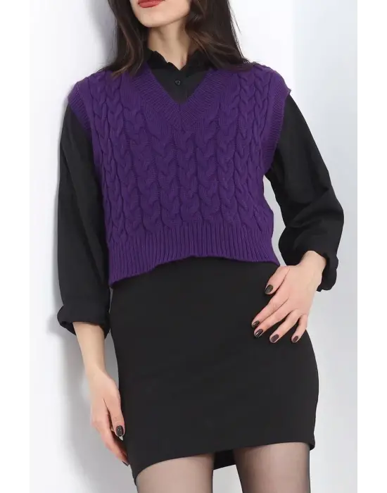 Örgü Desen Ve Yaka Süveter