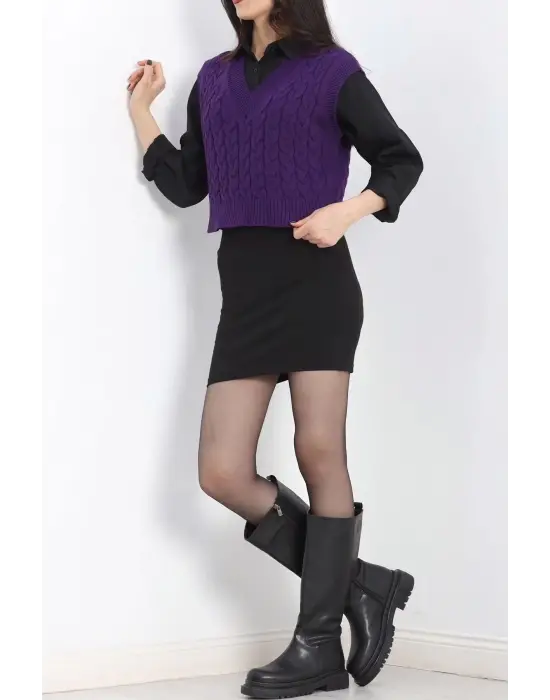 Örgü Desen Ve Yaka Süveter