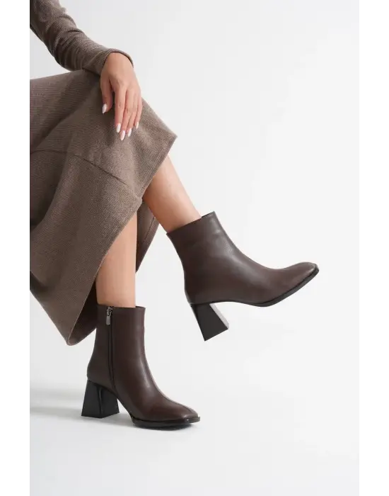Ornela Kadın Acı Kahve Topuklu Bot