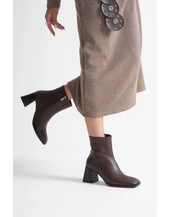 Ornela Kadın Acı Kahve Topuklu Bot