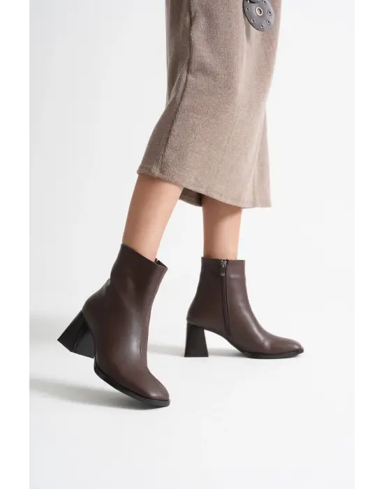 Ornela Kadın Acı Kahve Topuklu Bot