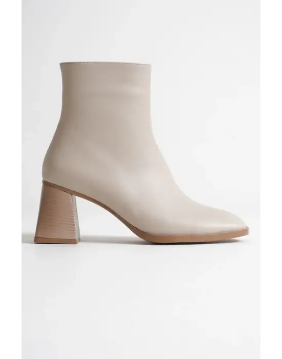 Ornela Kadın Bej Topuklu Bot