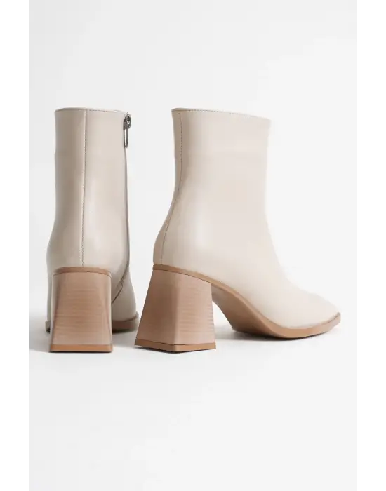 Ornela Kadın Bej Topuklu Bot