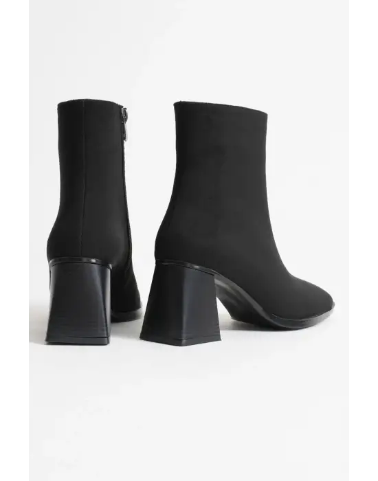 Ornela Kadın Siyah Süet Topuklu Bot