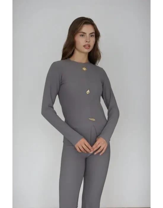 Ottoman Alt Üst Takım Gri Pt510442