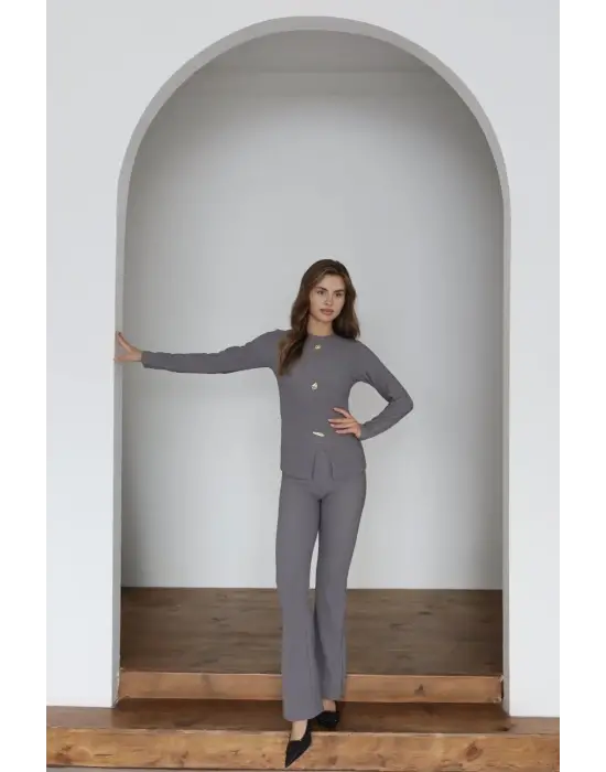 Ottoman Alt Üst Takım Gri Pt510442