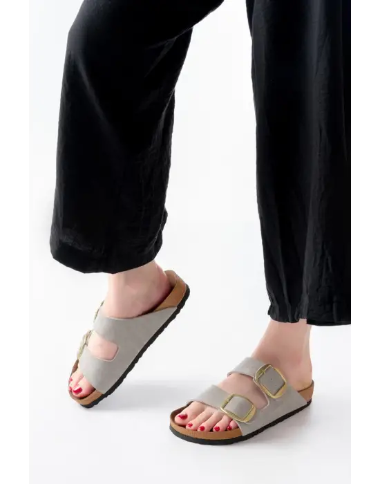 P-101 Gri Günlük  Kadın Terlik