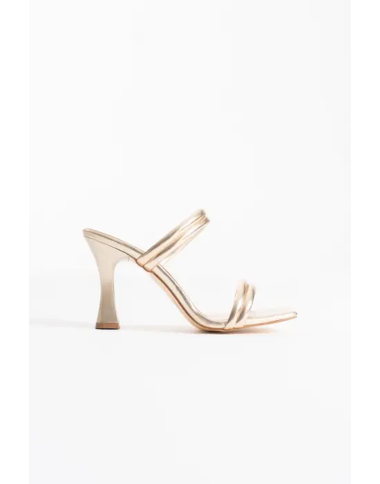 Petra Kadın Altın Topuklu Terlik