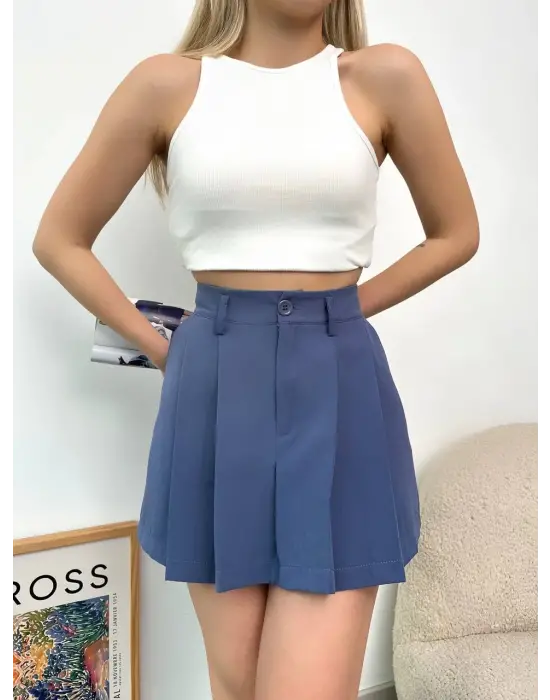 Pileli Atlas Mini Etek S24820