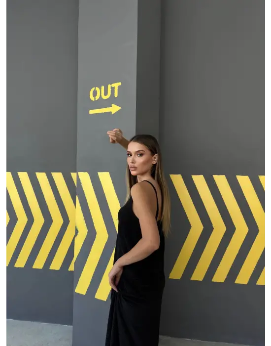 Piliseli Uzun Elbise