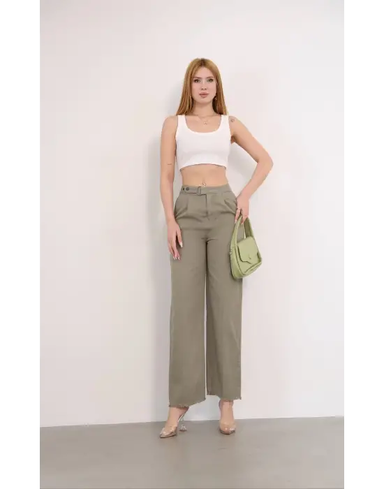 Pnt Gabardin Kemer Detay Pantolon