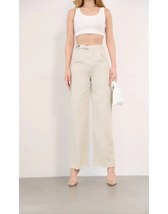 Pnt Gabardin Kemer Detay Pantolon