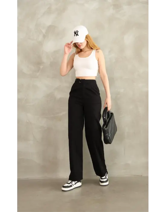 Pnt Gabardin Kemer Detay Pantolon