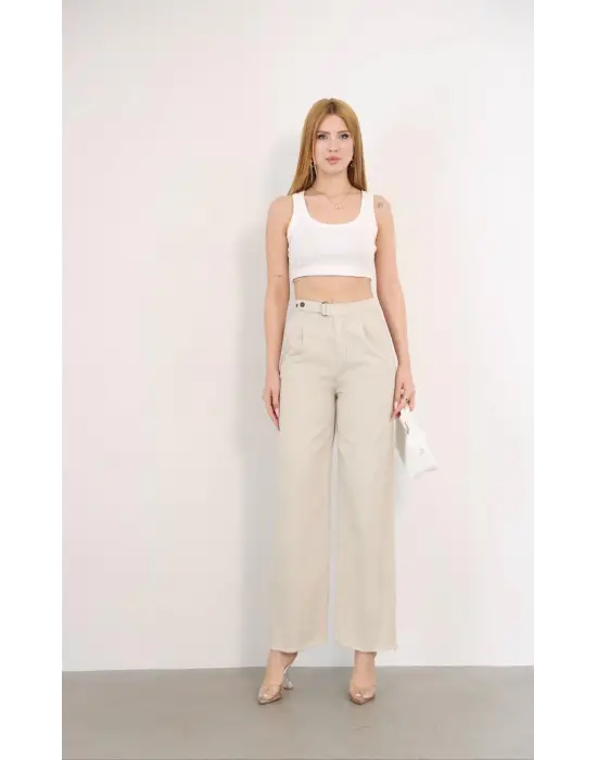 Pnt Gabardin Kemer Detay Pantolon