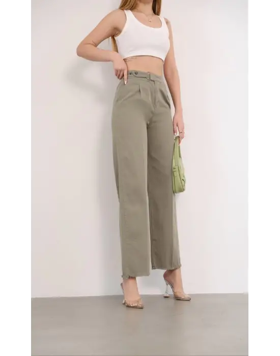 Pnt Gabardin Kemer Detay Pantolon