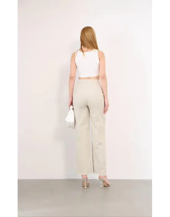 Pnt Gabardin Kemer Detay Pantolon