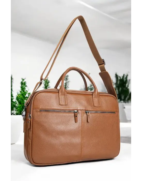 Premium Kalite Hakiki Deri Taba 14 & 15.6 inç Laptop Evrak Çantası